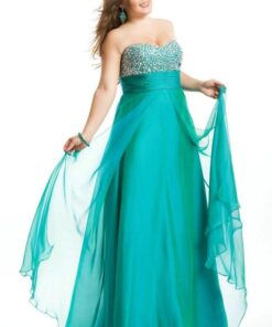 empire waist plus size pageant gowns