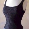 Scoop Neck Black Lace Evening Wear