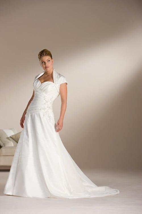 Style pic#ps2029 Plus Size Wedding Dresses with shrug jacket