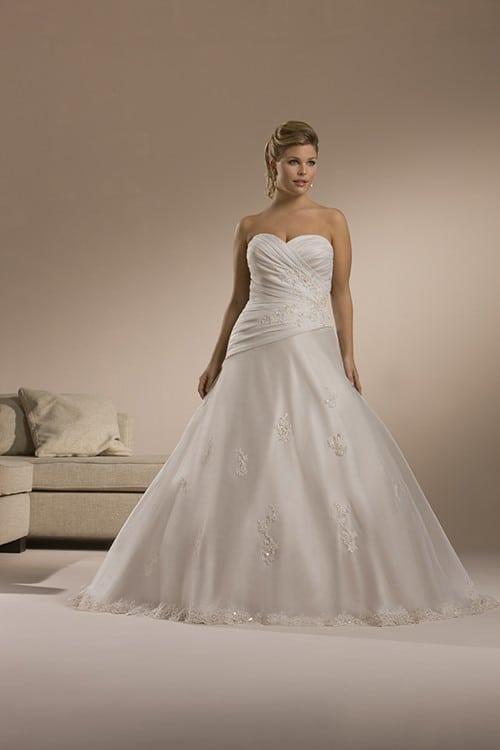 Style pic#ps2039 - Strapless Plus Size Wedding Gowns with Ruching