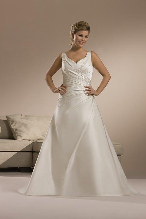 Silk Satin Plus Size Wedding Dresses