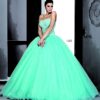 Strapless Pastel Colored Ball Gowns