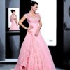 Pink Short Sleeve ball Gowns