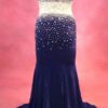 Blue Velvet Evening Dresses