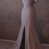 back cut wedding dress