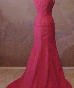 cut sleeves red bride dresses