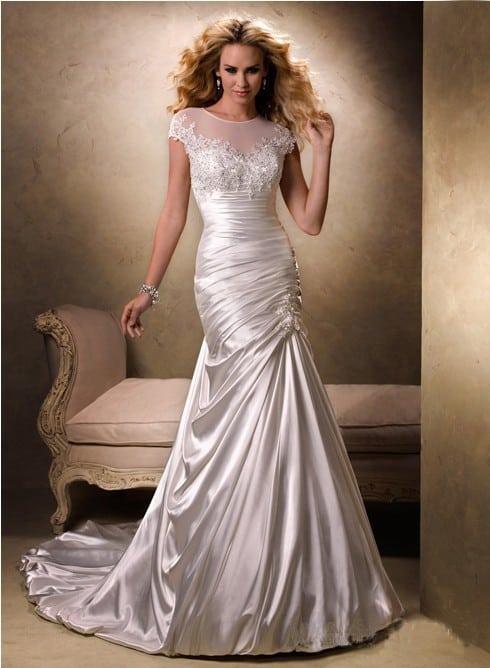 satin wedding dresses