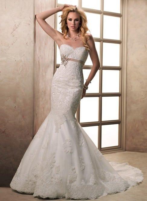 6082 empire waist fit-n-flare wedding gowns