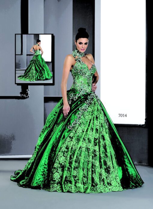 emerald green ball gowns