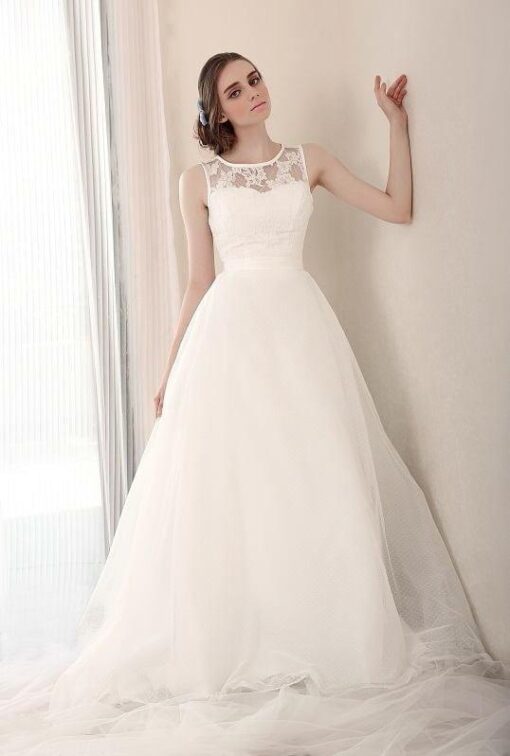 Bridal Gowns with Illusion Necklines