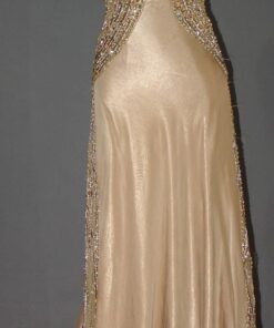 Sleeveless Gold Evening Dresses