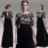 black short sleeve mother of bride gowns