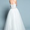 backless Organza Wedding Dresses with belt