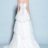 Layered white wedding gown