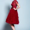 red lace cocktail dresses