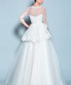 back of beautiful wedding gown