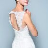 blackless and cut sleeves white bridal dress