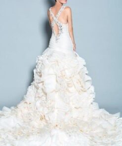 bridal gowns with tiered ruffles