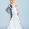 Flowery white bridal gown