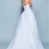 back of beautiful white bridal dress