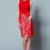 red sleeveless cocktail dresses