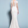 back og fish cut wedding dress