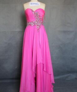 Strapless Pink Plus Size Pageant Dresses