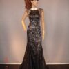 black lace evening gowns