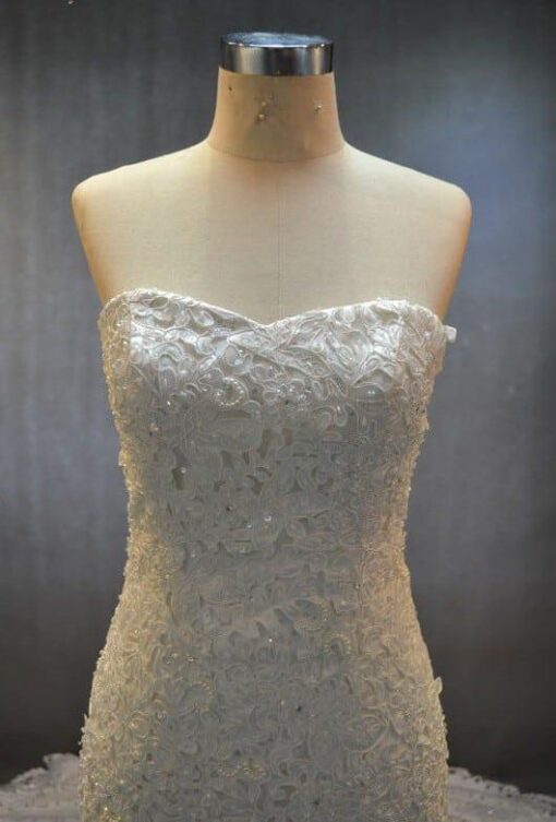 Alencon lace wedding gowns