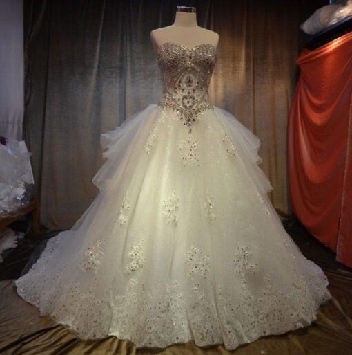 wedding gowns with swarovski crystals