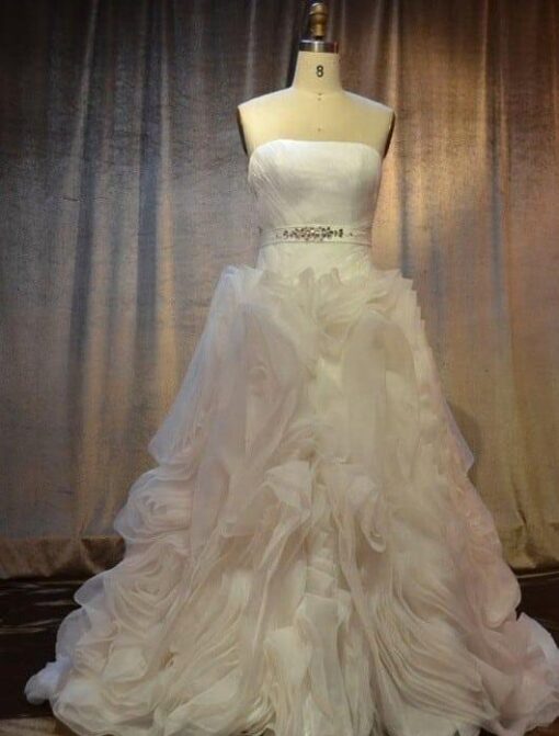 gathered organza wedding dresses