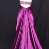 purple evening dresses with halter neck