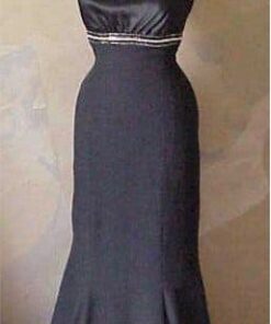 black empire waist formal gowns