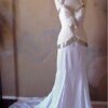 white halter formal gowns