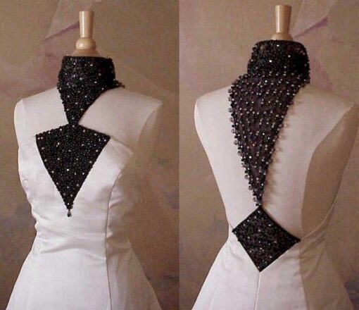 black white ball gowns