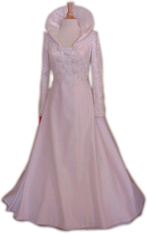 Queen Anne Collar Ball Gown