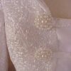 Gliter designer wedding dresses with pearl buttons