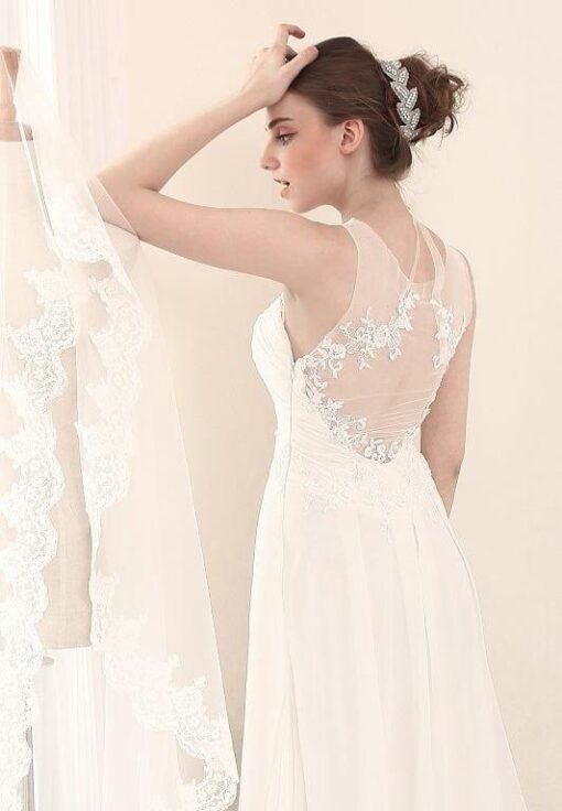 bridal gowns with illusion back