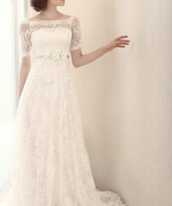 modest wedding dresses with short sleeves