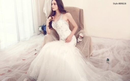 halter bridal gowns