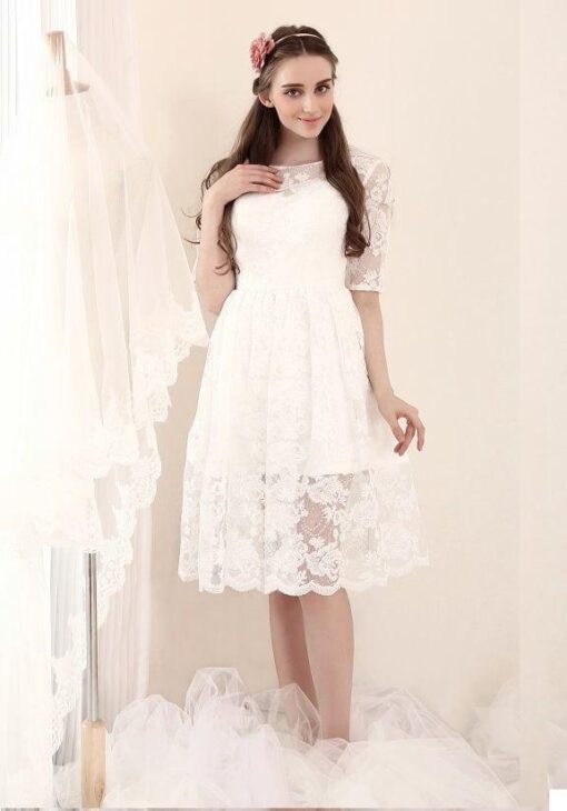 Short Lace Wedding Dresses