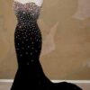 Strapless Black Evening Gowns