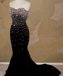 Strapless Black Evening Gowns