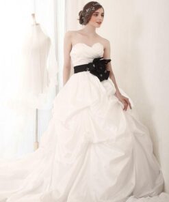Black and white ball gowns with pickups