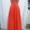 red spaghetti strap evening dresses