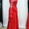 ruched red formal dresses