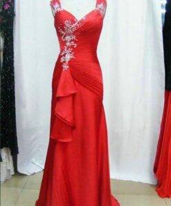 ruched red formal dresses