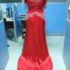 Back of plus size pageant gown