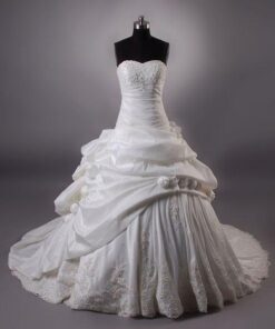 Strapless Wedding Dresses with Pick Up Skirts