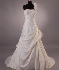 Satin wedding gowns with Pick Up Skirt